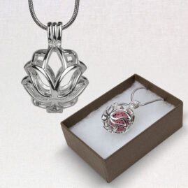 Aromatherapy Enclosure Locket - Lotus